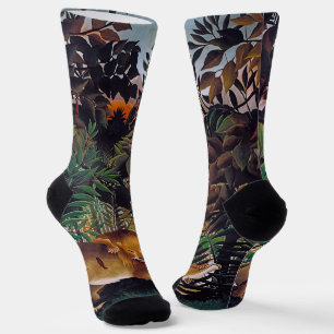 Chaussette Henri Rousseau - Le lion affamé