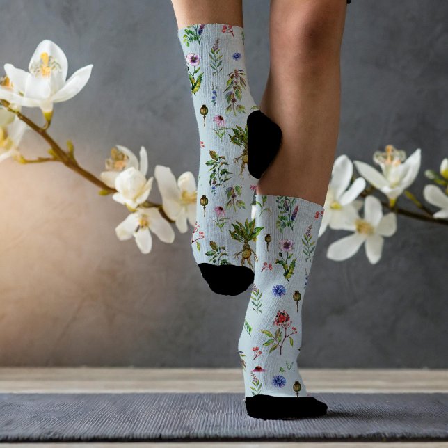 Chaussette Herbes de Whimsical sur la Menthe (Créateur téléchargé)