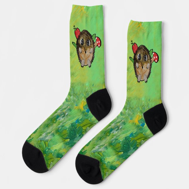 Chaussette Hérisson Mignon (Gauche)