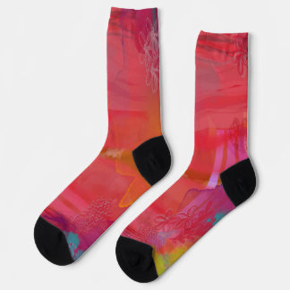 Chaussette Heureux et Coloré Multimédia Mélangé