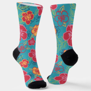 Chaussette Hibiscus hawaïen