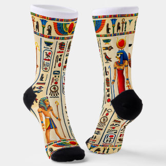 Chaussette Hiéroglyphes égyptiens antiques et pharaoniques
