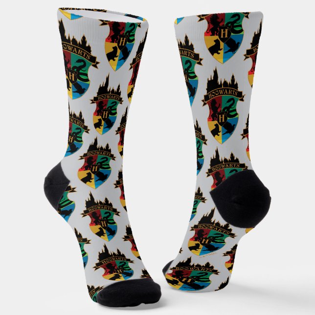 Chaussette HoGWARTS™ Castle Crest House Insigne de fierté (Angulaire)
