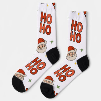 Chaussette Holiday Cheer Socks – Animated Santa “Ho Ho Ho”