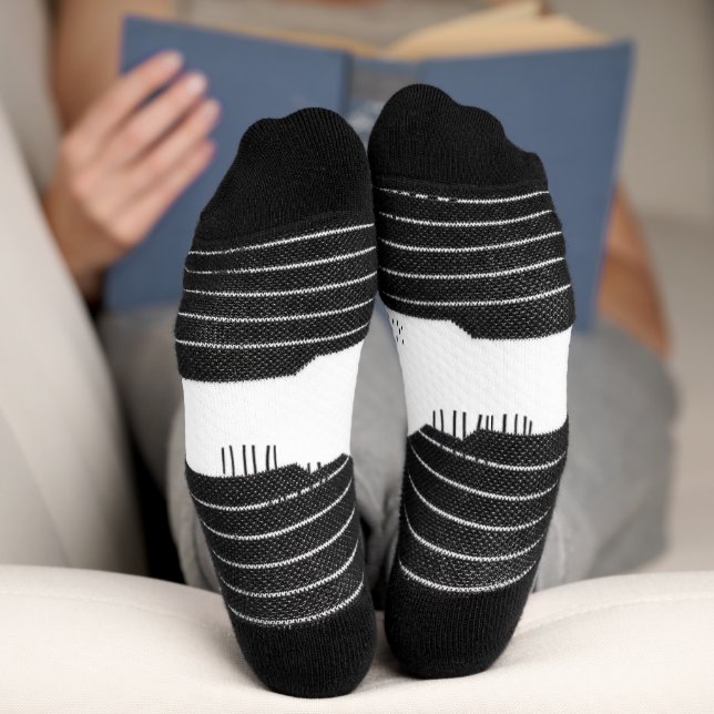 Chaussette Horizontal, gris moyen (Fond)