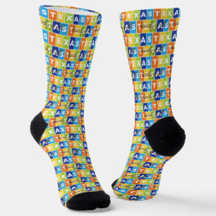Chaussette Howdy Y'all Colorful Texas Socks