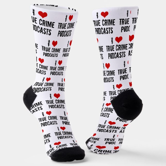 Chaussette I Love True Crime Podcasts Funny (Angulaire)