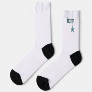 Chaussette ICON Unisex Chaussettes Tendance Océan Bleu Abstra