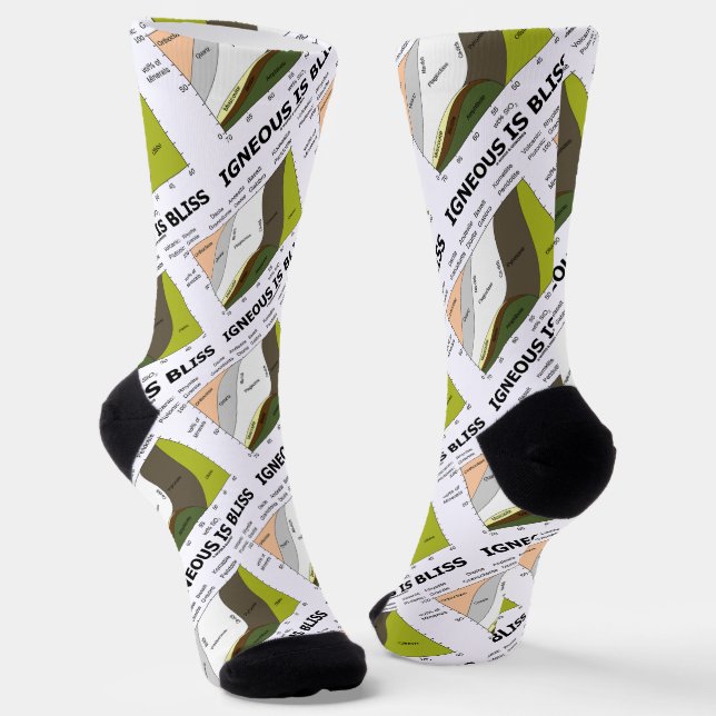 Chaussette Igneous est Bliss Silica Content Geology Humour (Angulaire)