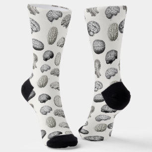 Chaussette Illustrations d'anatomie cérébrale vintage