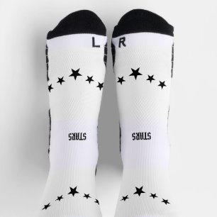 Chaussette Image cinq étoiles Texte étoiles Imprimé Stylé Sup