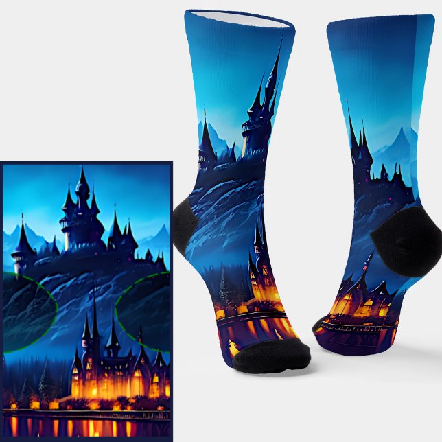 Chaussette Imaginaire Castle Blue (Créateur téléchargé)