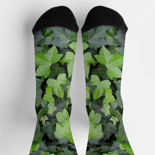 Chaussette Impression botanique verte Ivy (Haut)