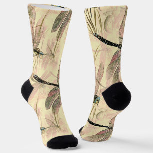 Chaussette Impression de libellules vintages