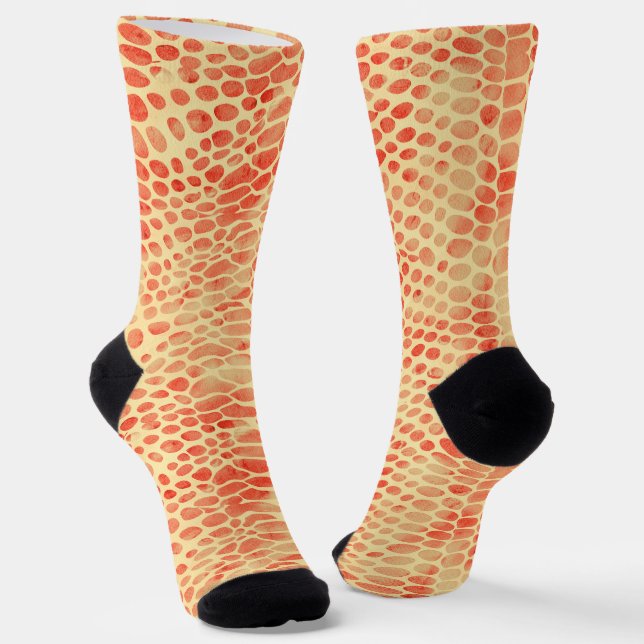 Chaussette Impression de serpent aquarelle (Angulaire)