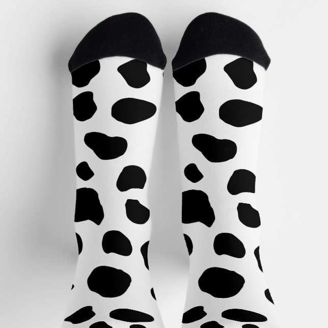 Chaussette Impression De Vache, Motif De Vache, Spots De Vach (Haut)
