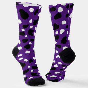 Chaussette Impression De Vache Sur Chaussettes D'Équipage Vio