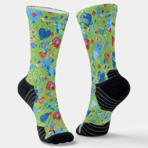 Chaussette Impression Médicale sur un Arrière - plan de pomme