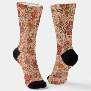 Chaussette Impression végétale vintage de la vigne