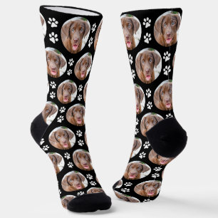 Chaussette Impressions de pattes de chien personnalisées amus