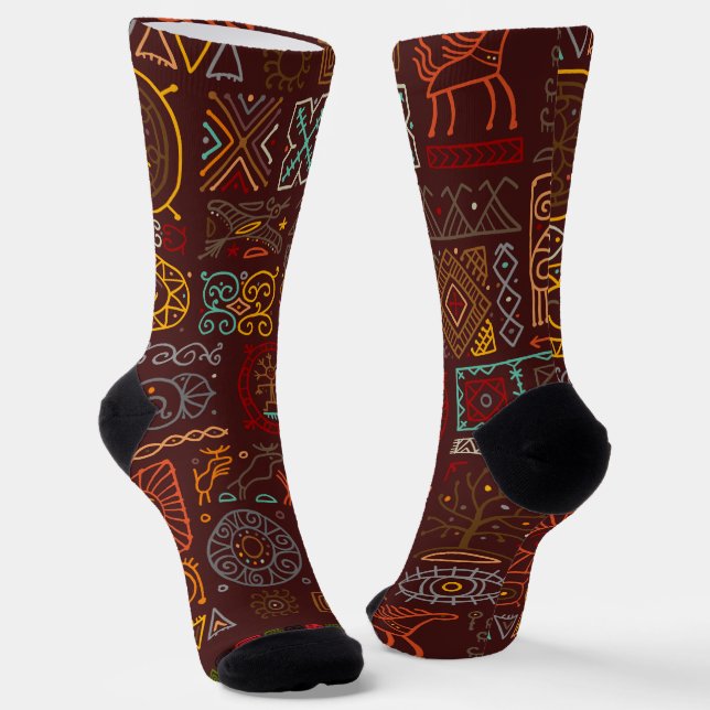 Chaussette imprimer des chaussettes abstraites (Angulaire)