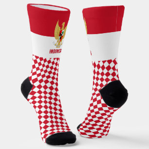 Chaussette Indonésie Chaussettes, drapeau indonésien mode / s