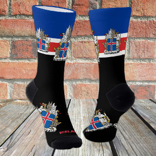 Chaussette Islande Drapeau Chaussettes patriotiques, Durable 