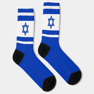 Chaussette Israël drapeau bleu et blanc moderne patriotique