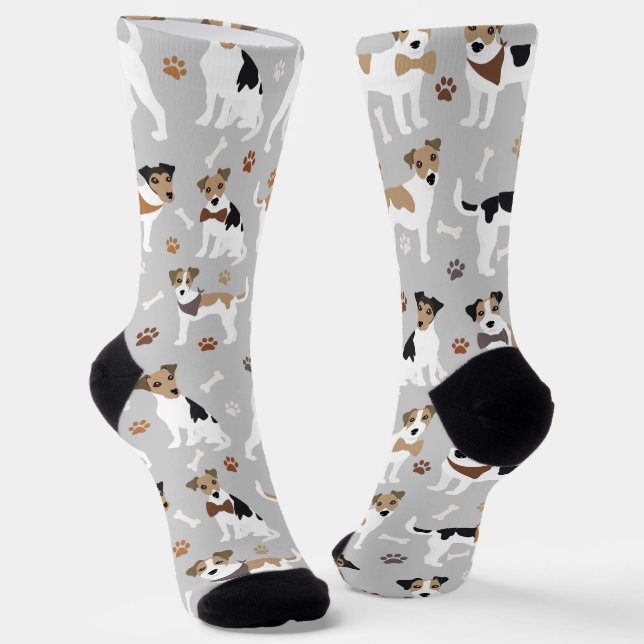 Chaussette Jack Russell Paws Terrier et Chaussettes d'os (Angulaire)