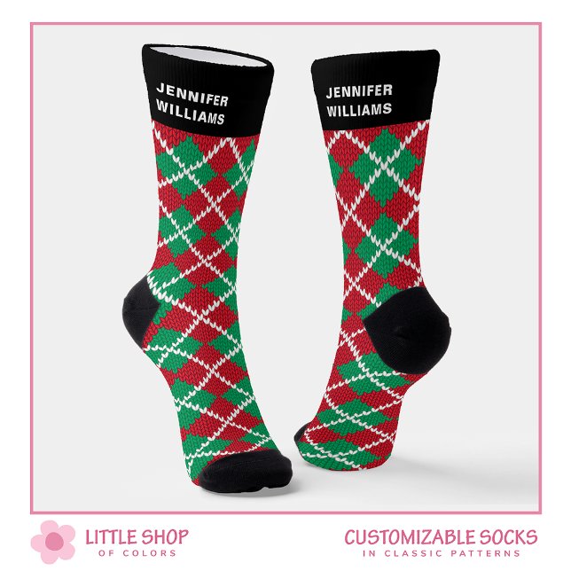 Chaussette Jacquard classique Customisé Noël (Créateur téléchargé)