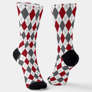 Chaussette Jacquard Motif Grey Bourgogne