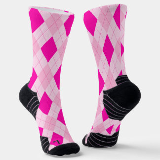 Chaussette Jacquard rose