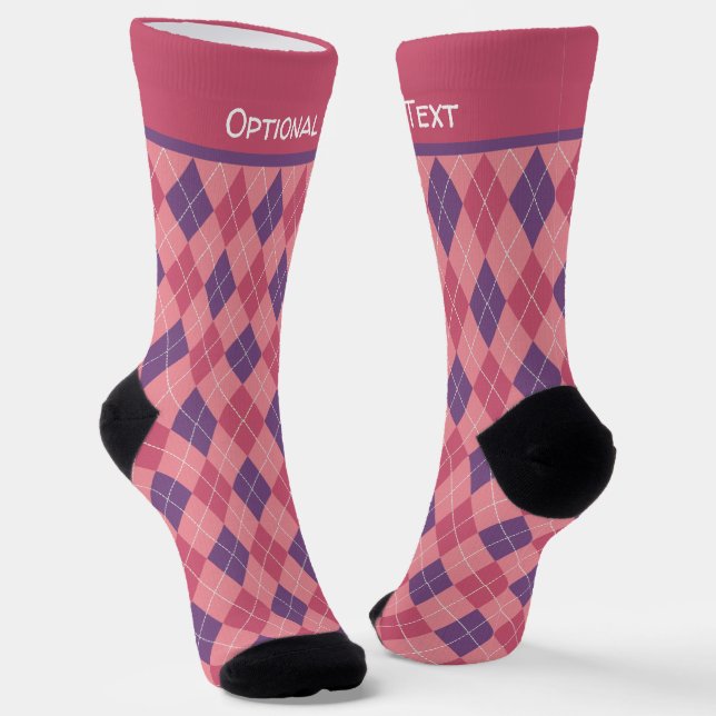 Chaussette Jacquard rose - Cosy Knit Look Print - ajouter un  (Angulaire)