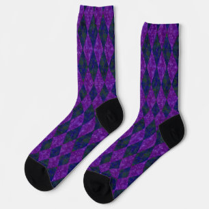 Chaussette Jacquard royal violet