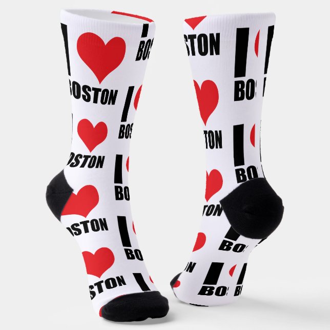 Chaussette J'aime Boston (Angulaire)