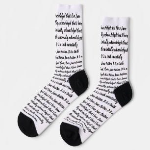 Chaussette J'aime Jane Austen