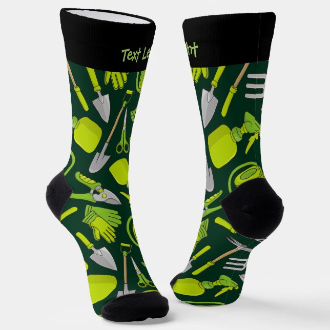 Chaussette Jardinage Icônes Motif Chaussettes (Angulaire)
