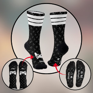 Chaussette Je Joue À Des Chaussettes D'Équipage Noir