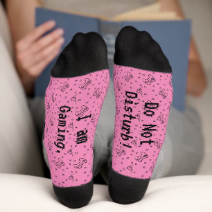 Chaussette Je Joue À Des Chaussettes D'Équipage Rose