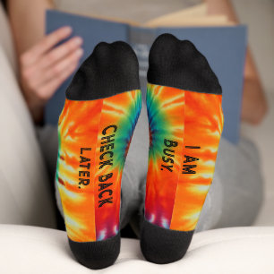 Chaussette Je Suis Occupé Tie Dye