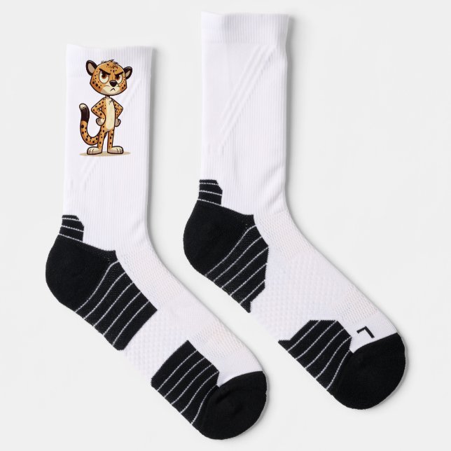 Chaussette joli guépard mécontent (Droite)
