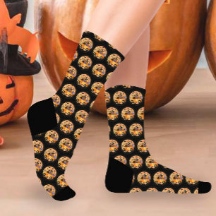 Chaussette Joli Halloween Citrouille