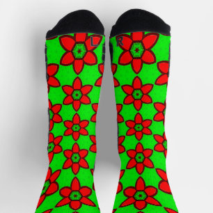 Chaussette Joli Motif de fleurs Abstraites