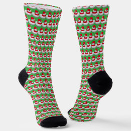 Chaussette Joli Petit Canard de Neige | Rouge et Vert de Noël
