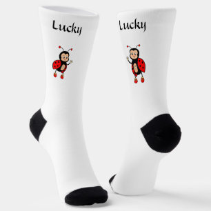 Chaussette Jolie coccinelle rouge Ladybug sur chaussettes bla