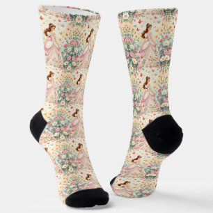 Chaussette Jolie princesse avec papillons