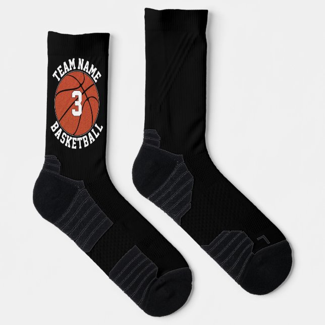 Chaussette Joueur de basket-ball Personnalisé Nom et numéro d (Droite)