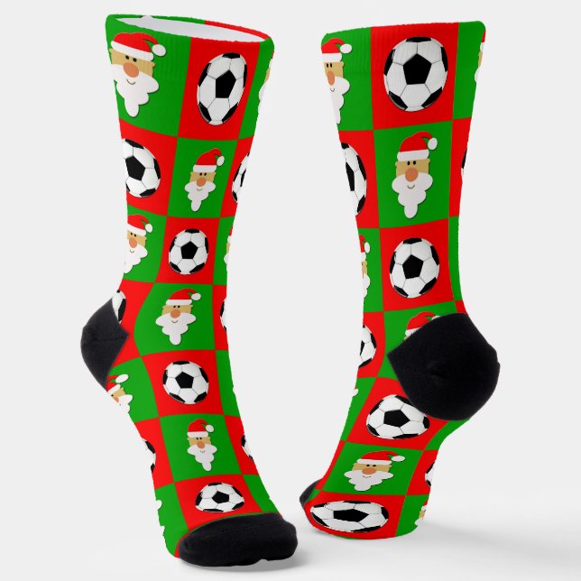 Chaussette Joueur de football Père Noël Motif de Noël Fun Hol (Angulaire)