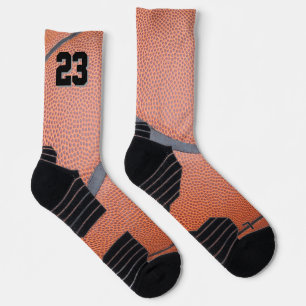 Chaussette Joueur de l'équipe de basket-ball orange Numéro 