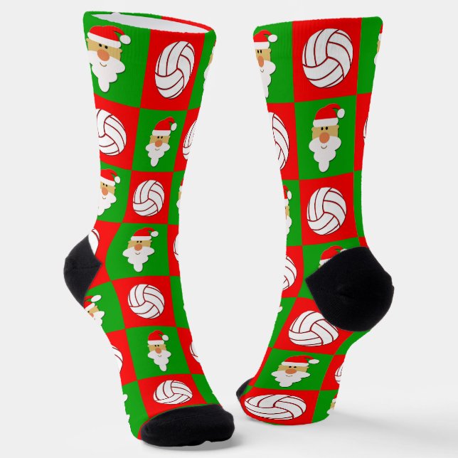 Chaussette Joueur de volley-ball Père Noël Noël Motif (Angulaire)
